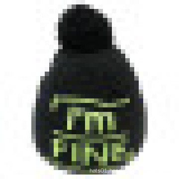 Knitted Beanie with Knitted in Logo NTD38